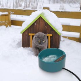 Heated Water Bowl for Dog Cat 74.4OZ Heating Water Dish IP67 Waterproof Thermal Water Bowl Heated Pet Bowl Dog Cat Water Feeder Bowl for Dog Cat